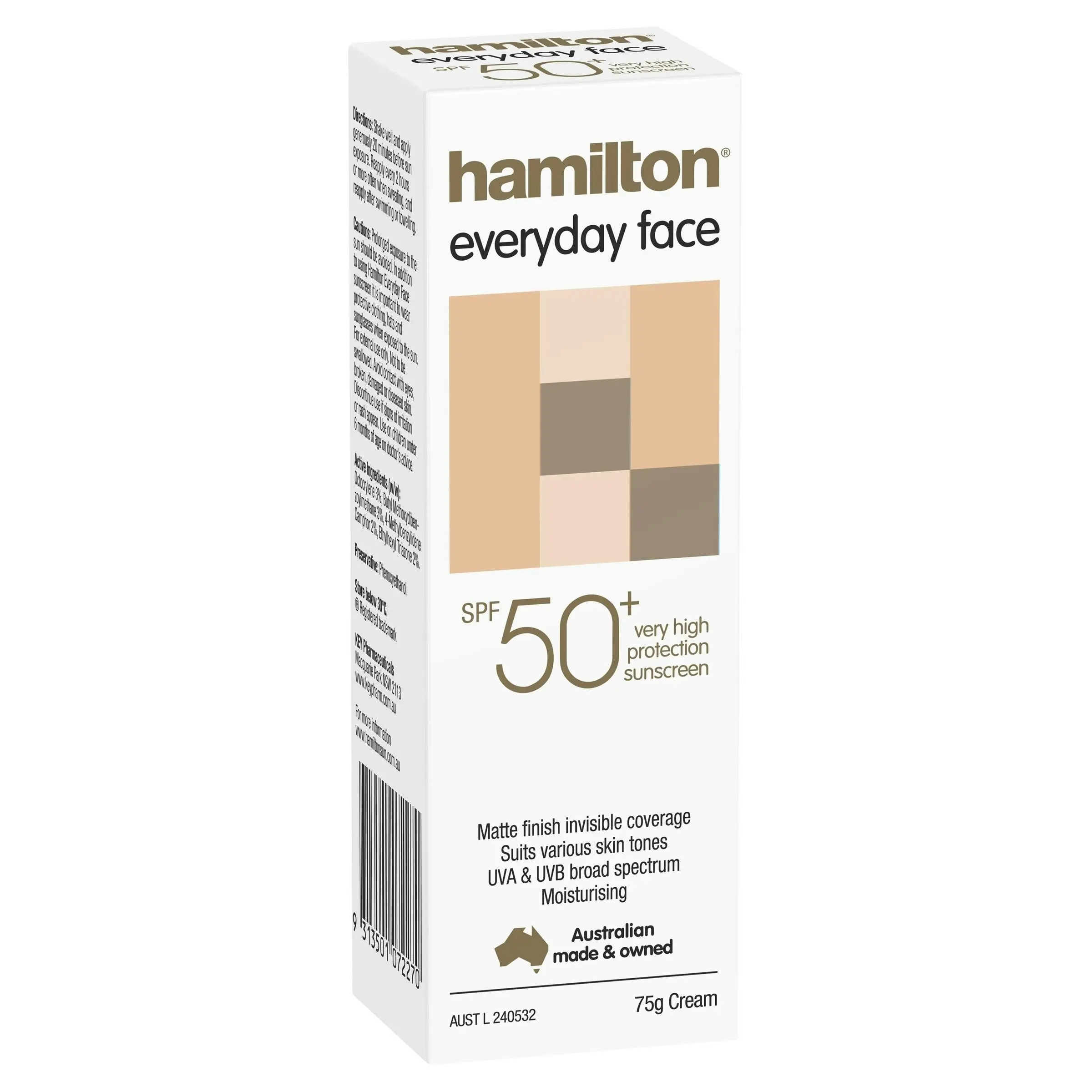 Hamilton Sun Everyday Face Cream SPF 50+ 75g