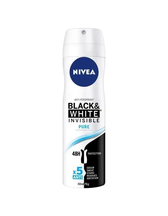 Nivea Invisible for Black & White Fresh Aerosol Deoderant 150mL