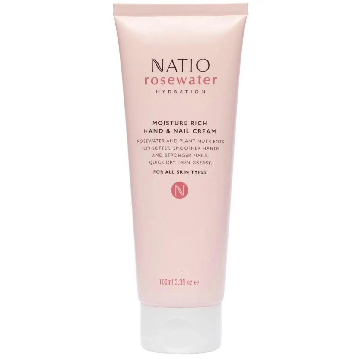 Natio Rosewater Hydration Moisture Rich Hand / Nail Cream 100ml