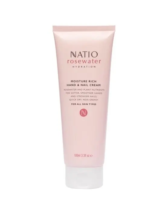 Natio Rosewater Hydration Moisture Rich Hand / Nail Cream 100ml