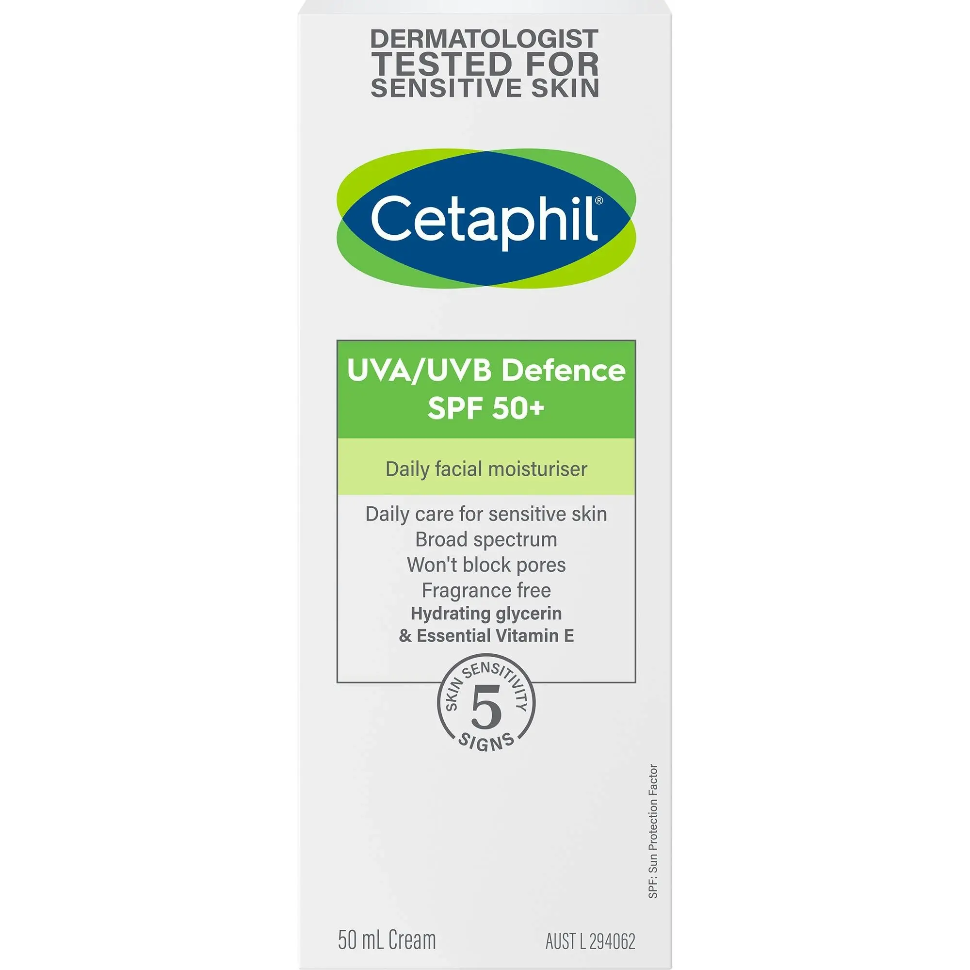 Cetaphil UVA/UVB Defence SPF 50+ 50mL