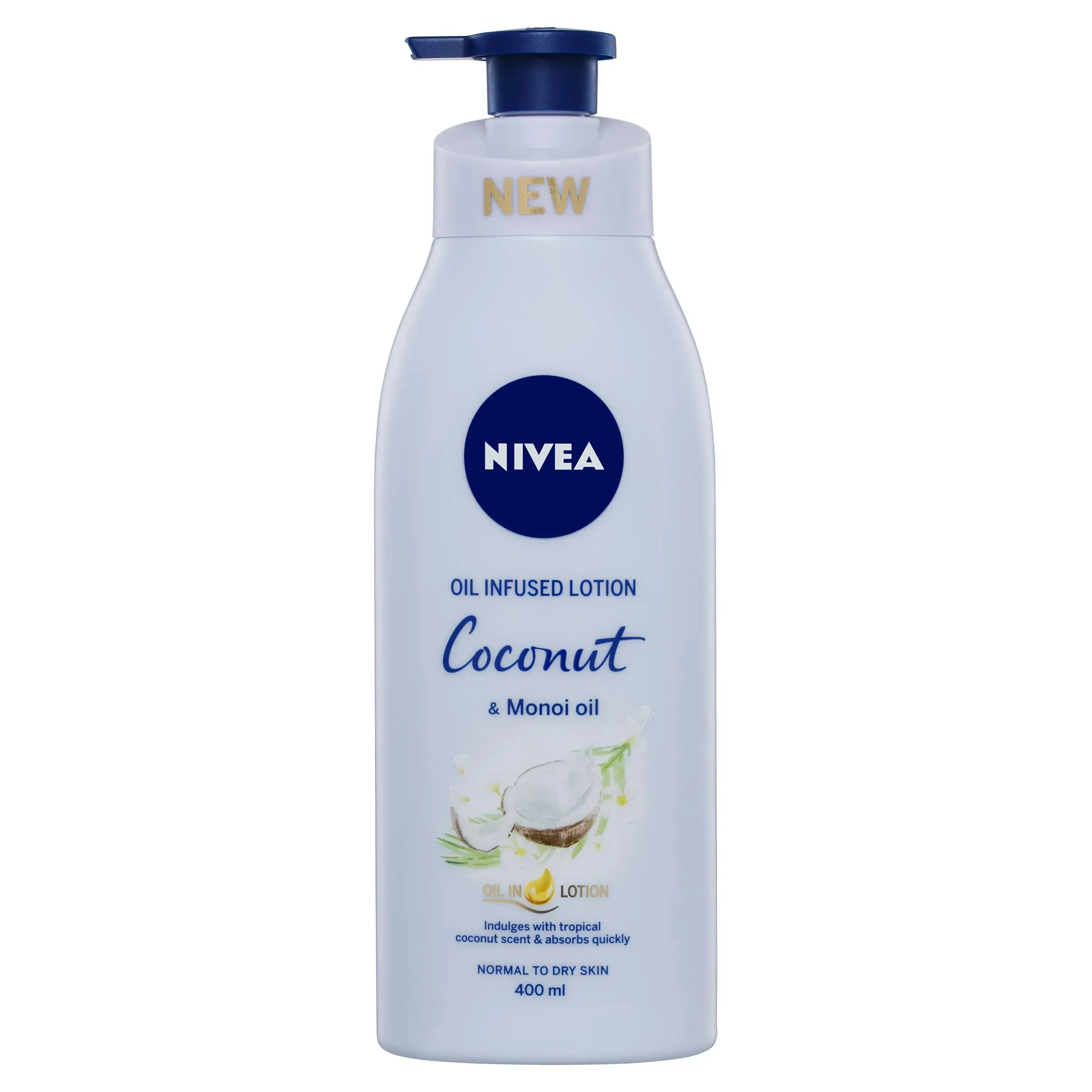 Nivea Body Oil In Lotion Coconut And Monoi Oil 400mL