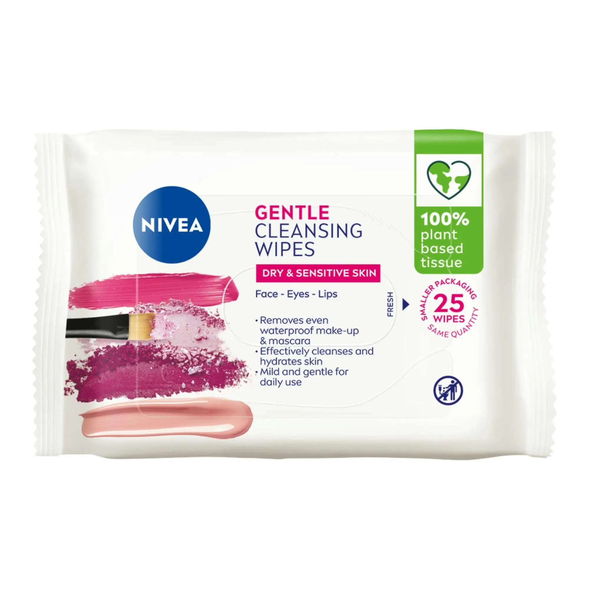 Nivea Daily Essentials Wipes Gentle 25 Pack