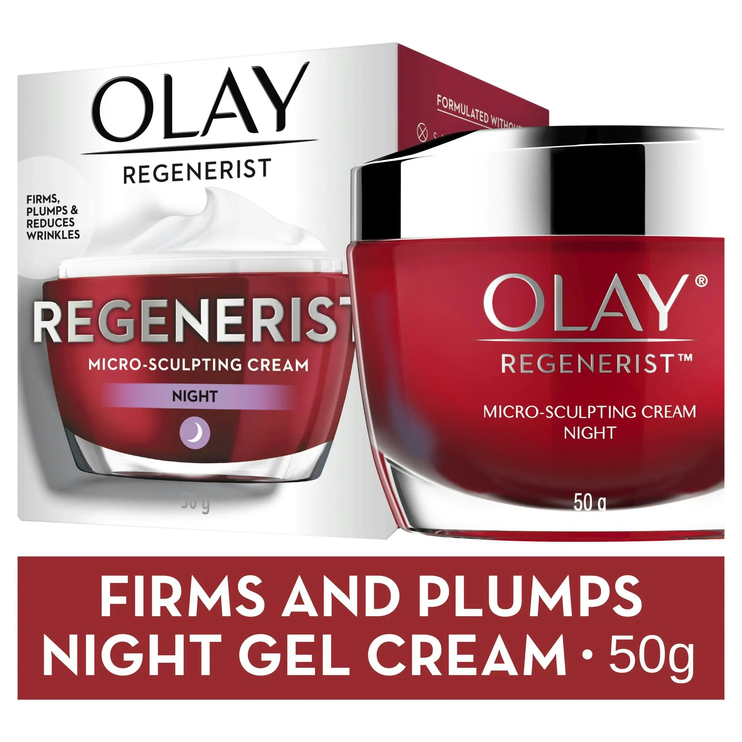 Olay Regenerist Micro-Sculpting Night Face Cream Moisturiser 50g