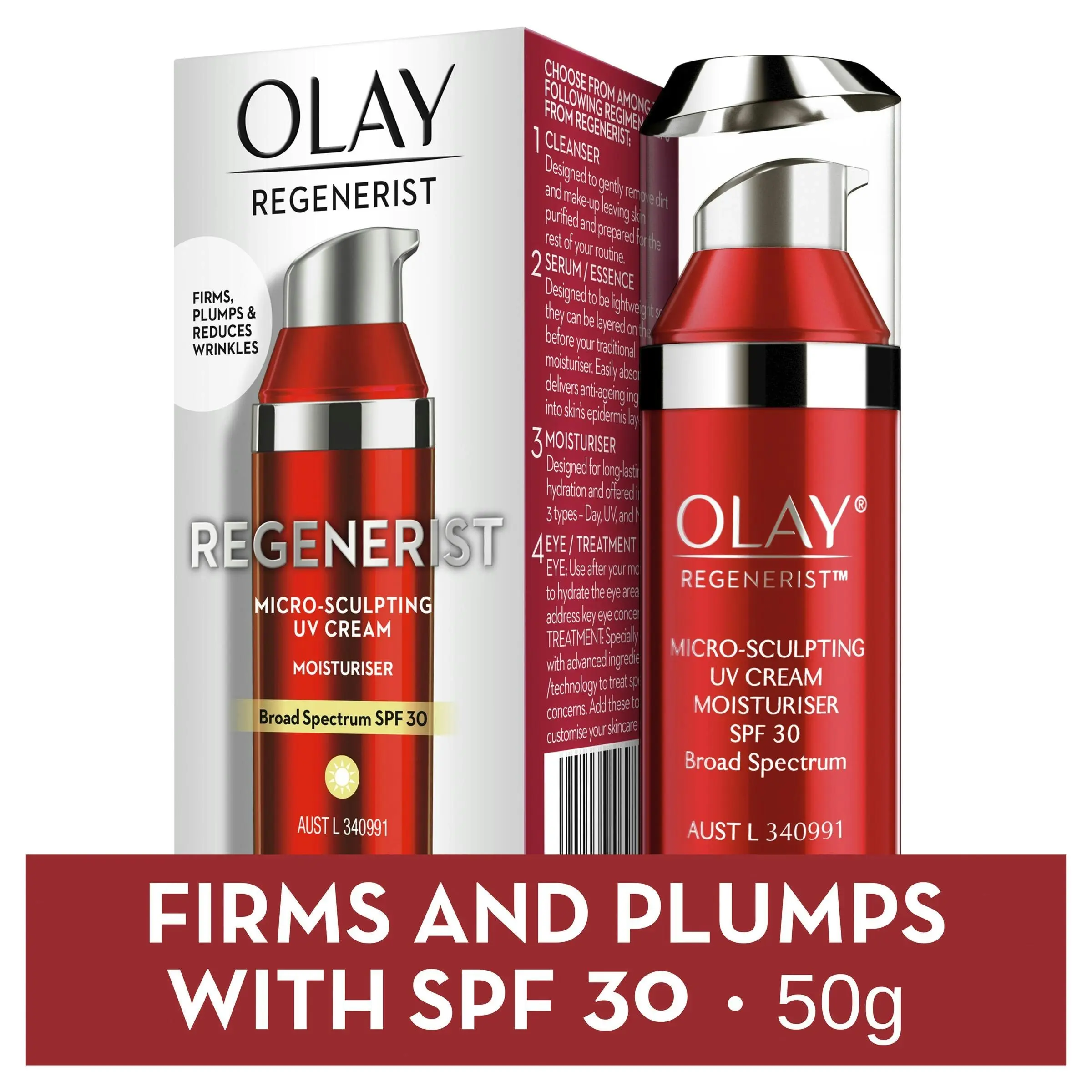 Olay Regenerist Micro-Sculpting Face Cream Moisturiser SPF30+ 50g