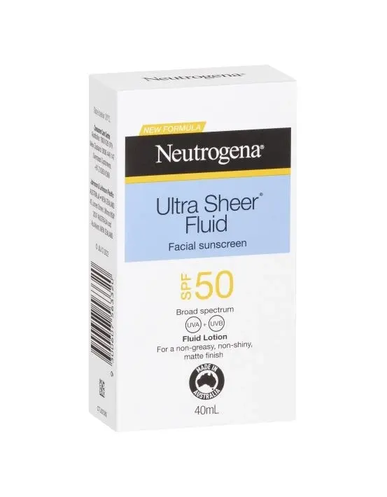 Neutrogena Ultra Sheer Fluid Face Sunscreen SPF 50 40mL