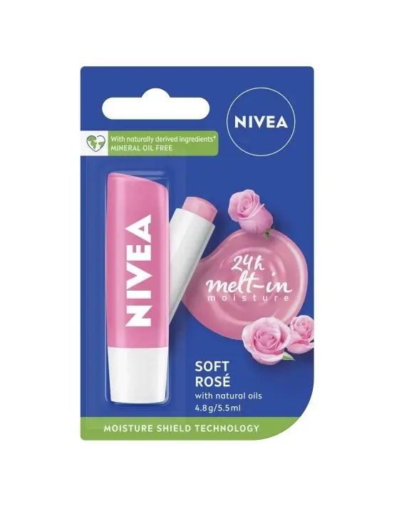 Nivea Lip Balm Soft Rose 4.8g