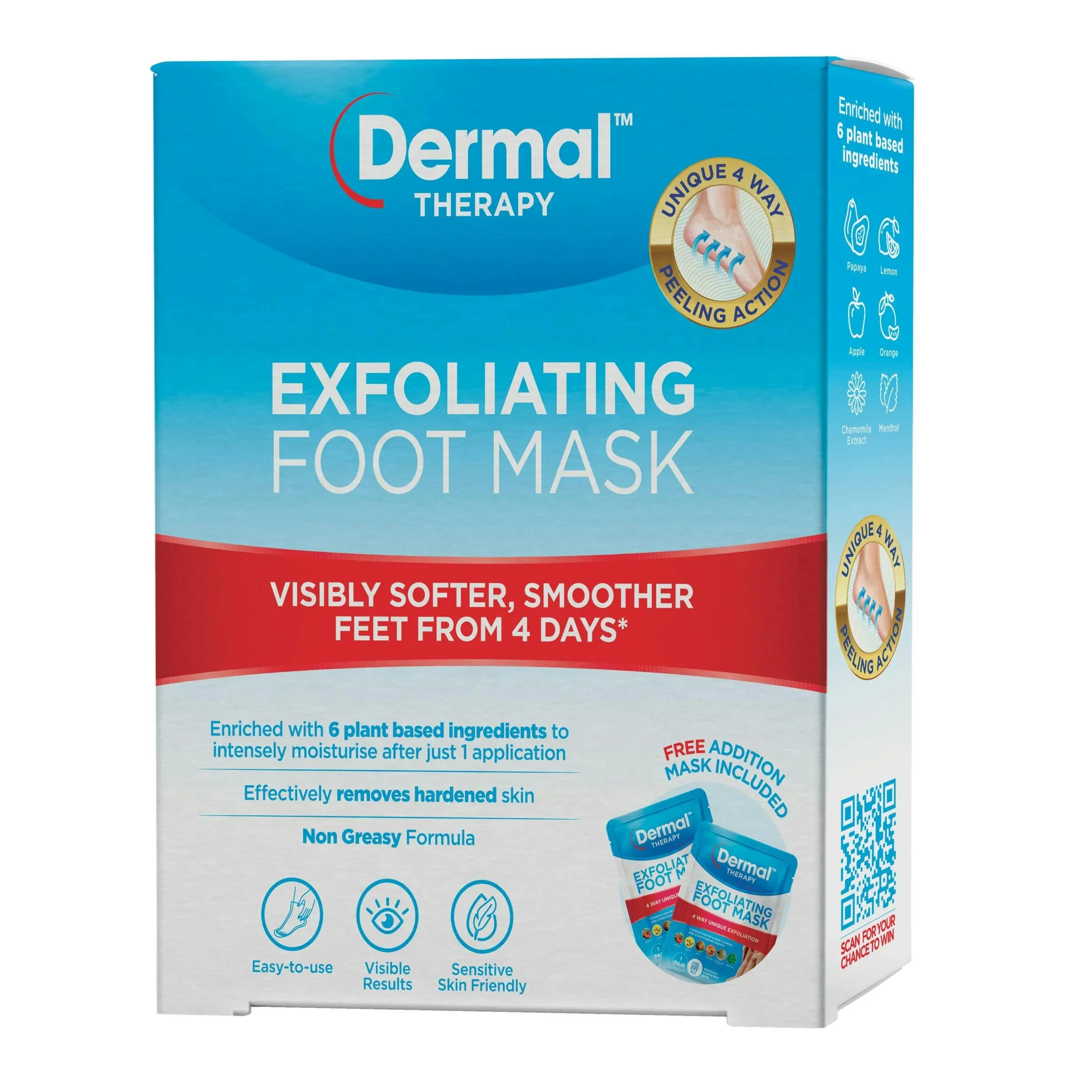 Dermal Therapy Exfoliating Foot Mask 1 Pack