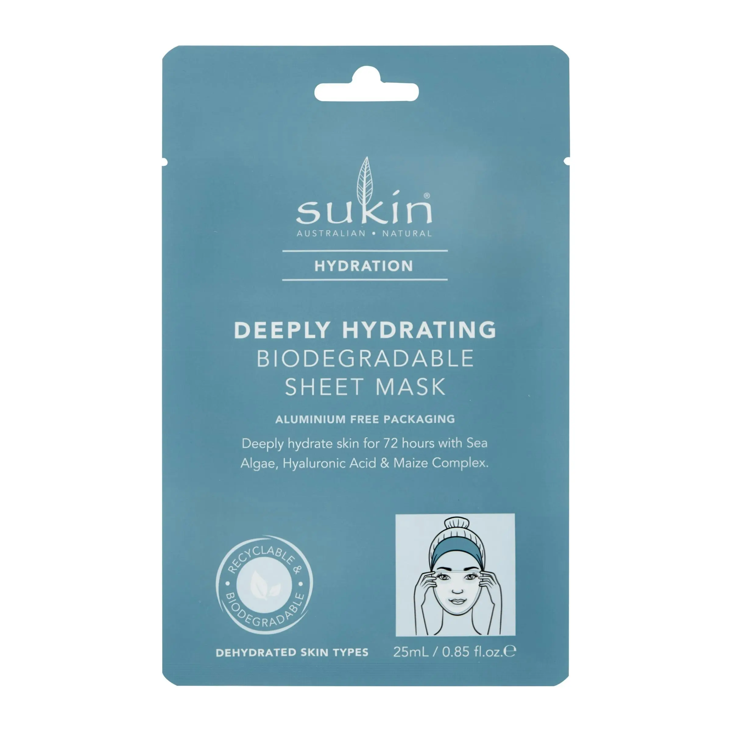 Sukin Hydration Deeply Hydrating Sheet Mask 25mL