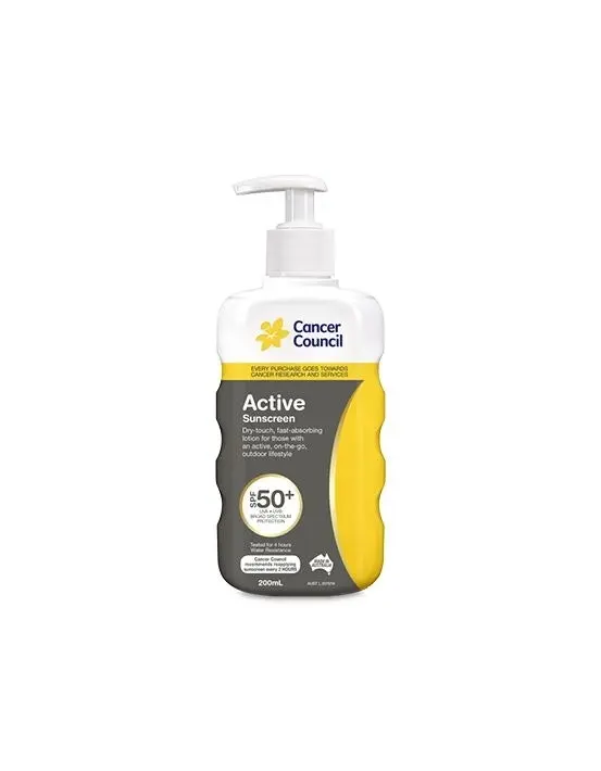 Cancer Council Active SPF50+ Pump 200mL