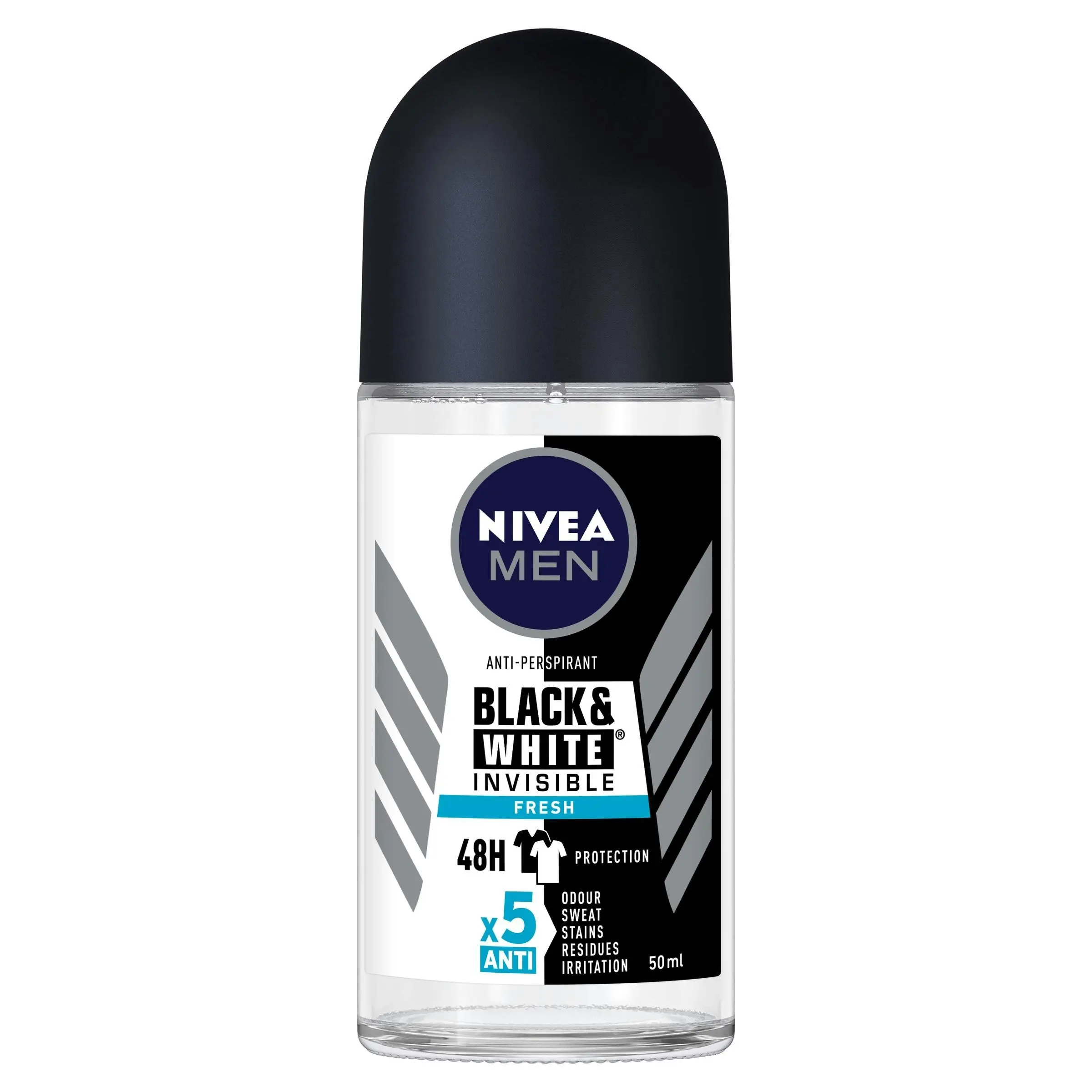 Nivea Deodorant Roll On Men Black And White Fresh 50mL