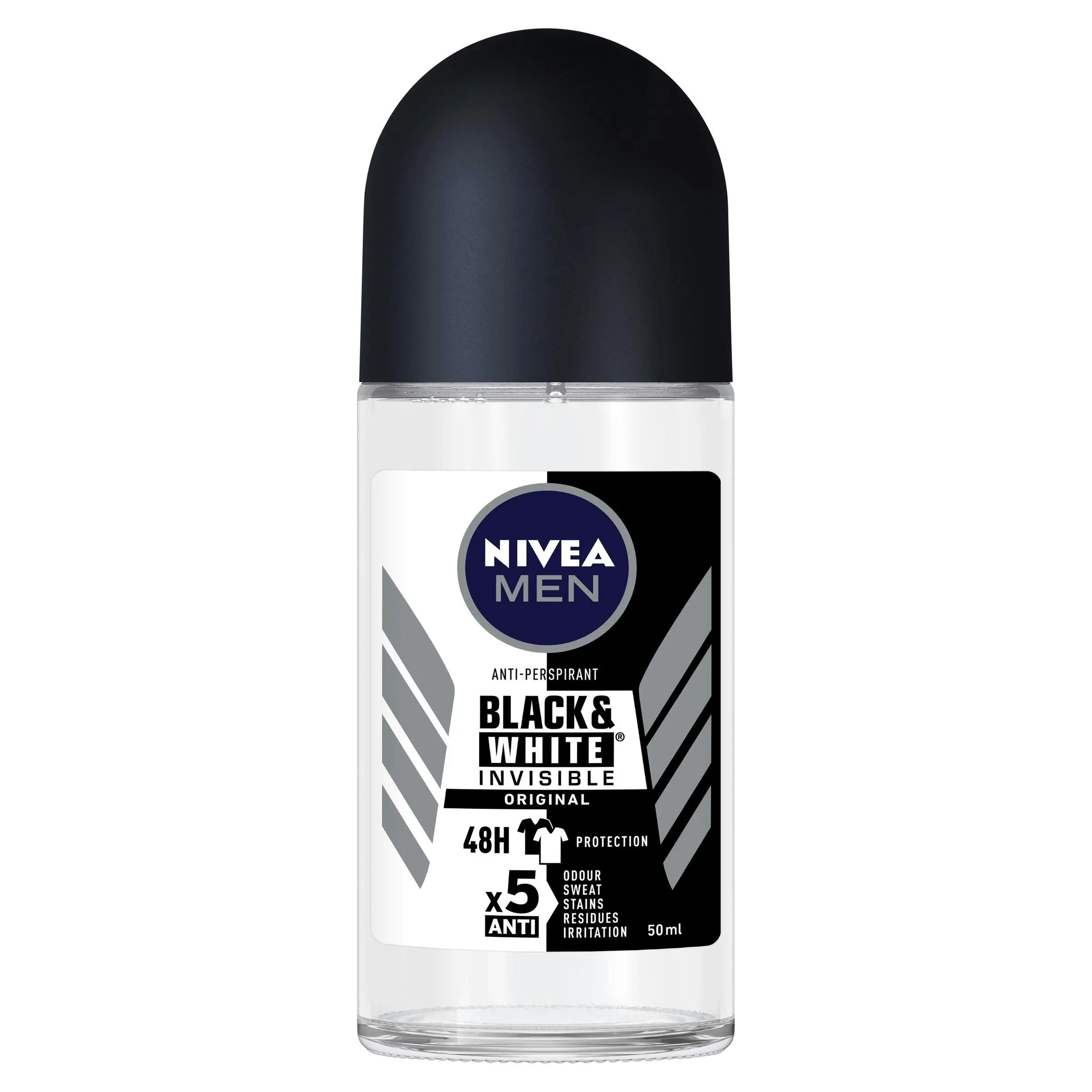 Nivea Deodorant Roll On Men Invisible Black And White 50mL