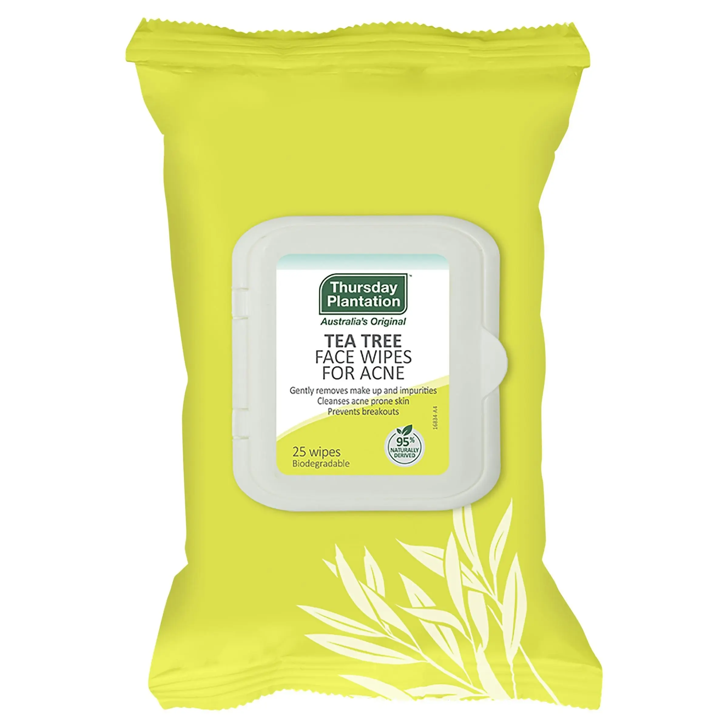 Thursday Plantation Tea Tree Face Wipes for Acne 25 Pack