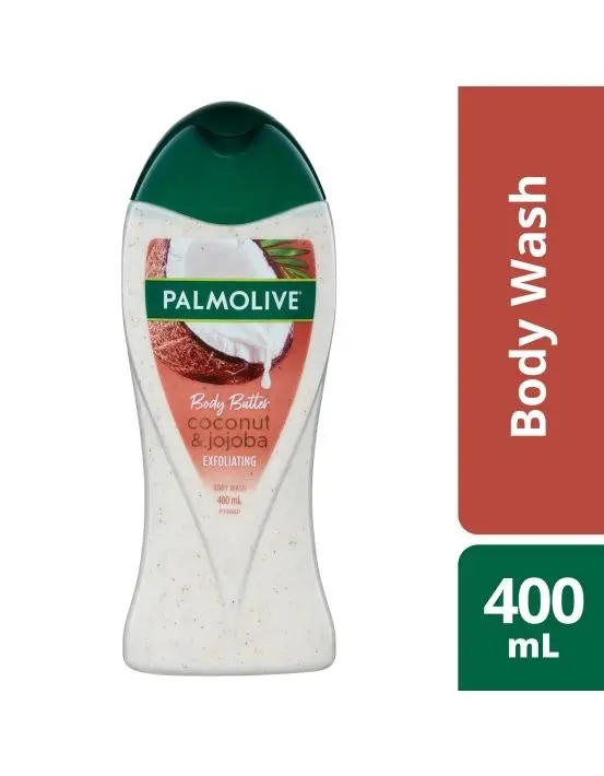 Palmolive Body Butter Coconut Scrub Exfoliating Body Wash 400mL