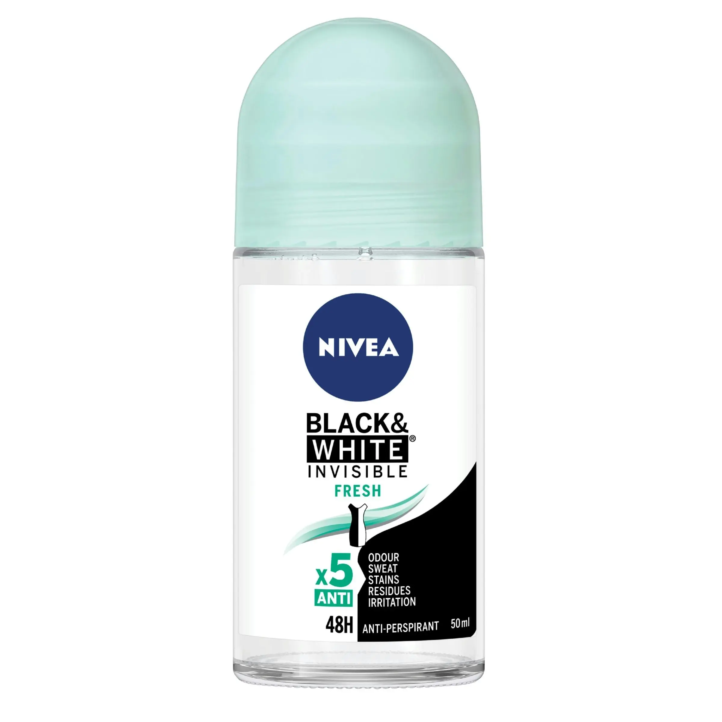 Nivea Deodorant Roll On Black And White Fresh 50mL