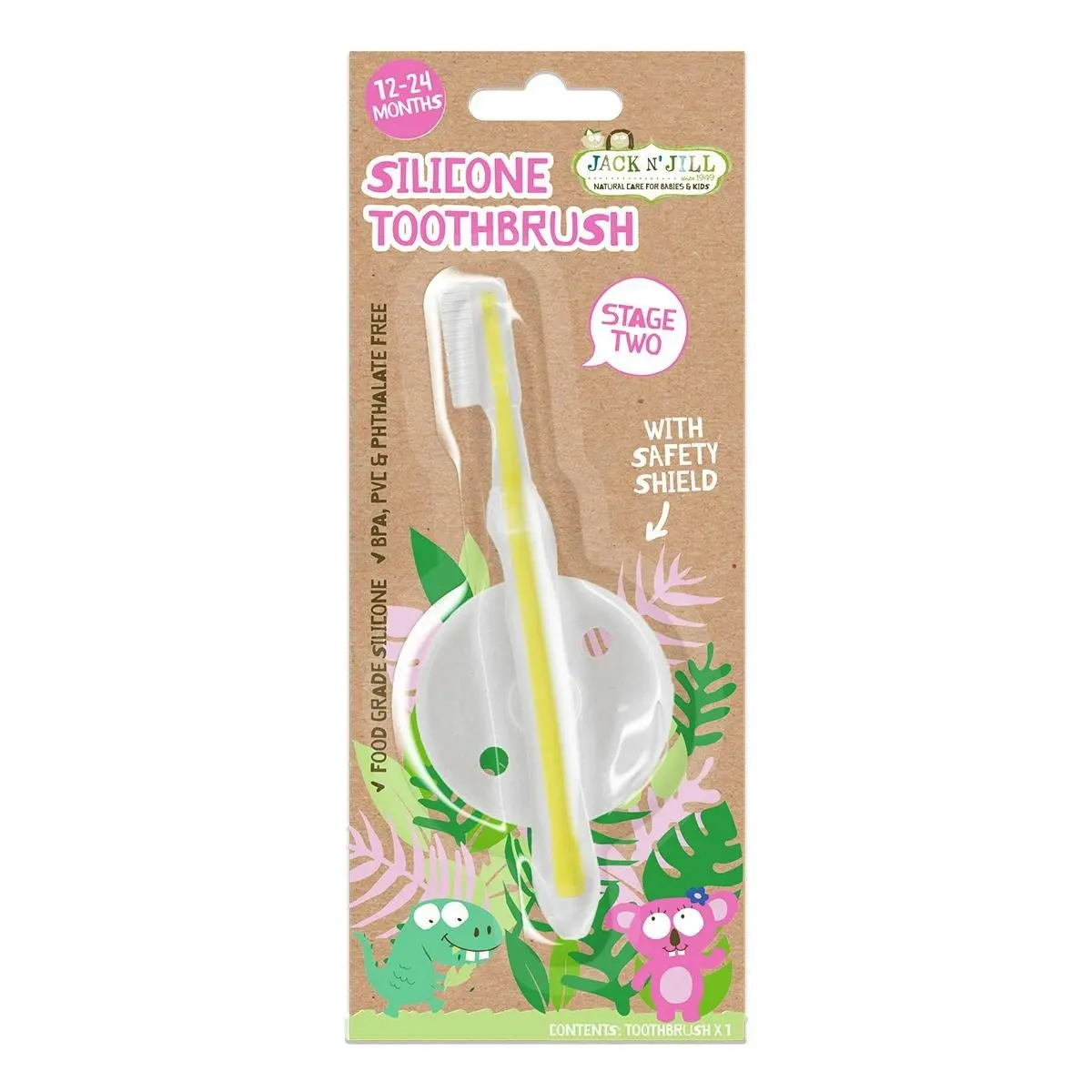 Jack N' Jill Silicone Toothbrush 1 Pack Stage 2