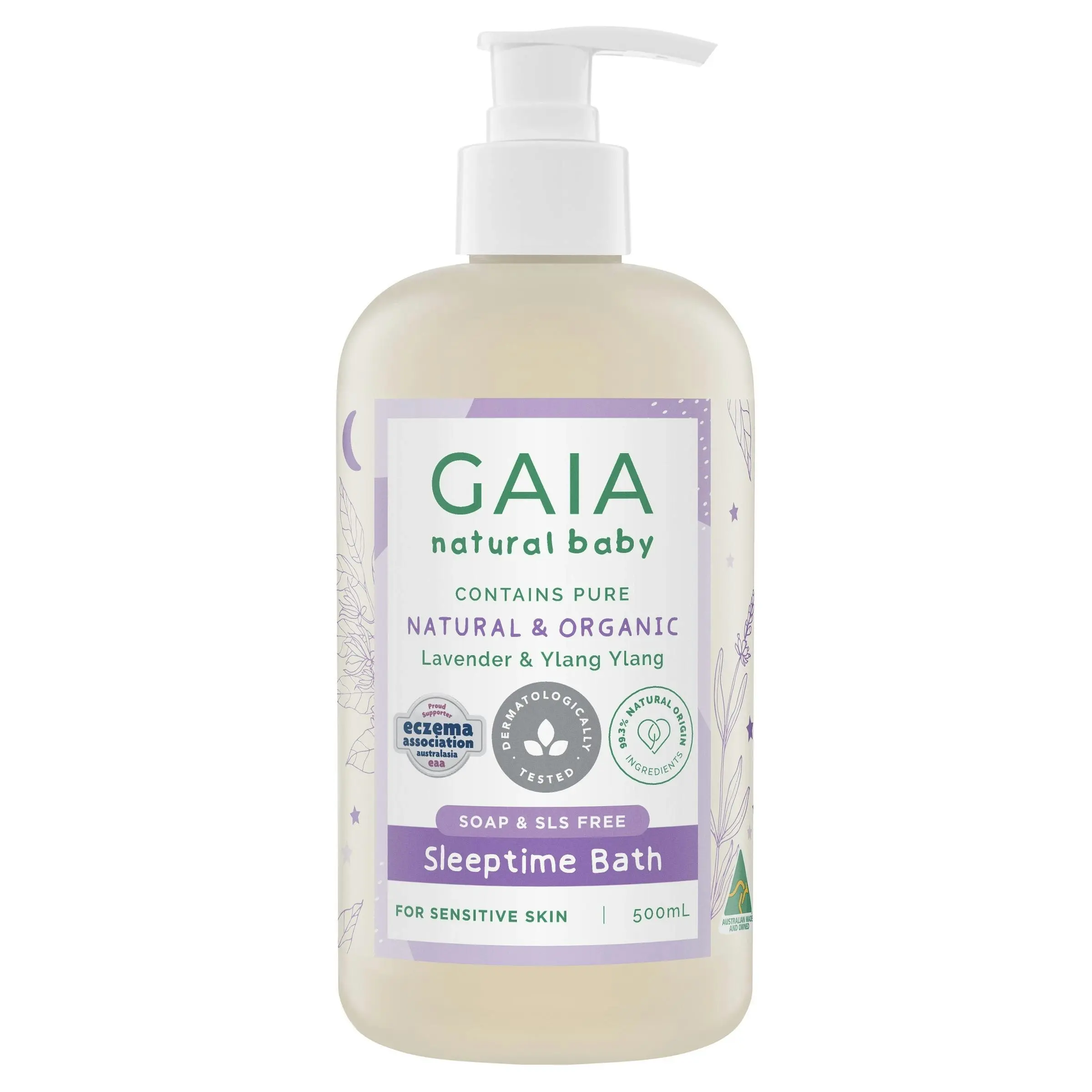 Gaia Natural Baby Sleeptime Bath Wash 500mL