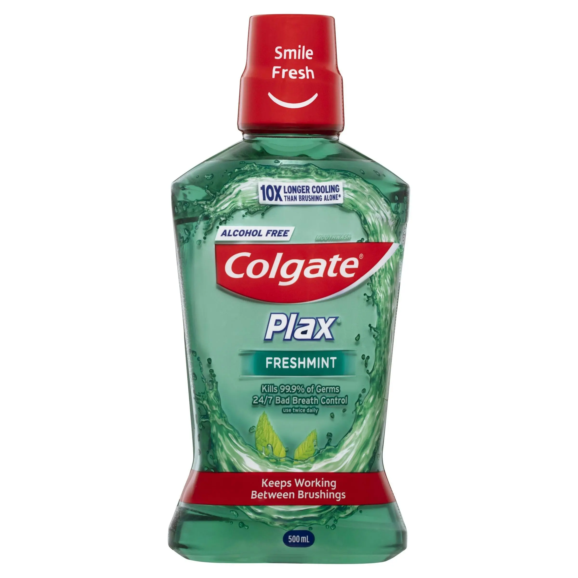 Colgate Plax Alcohol Free Antibacterial Mouthwash Freshmint 500mL