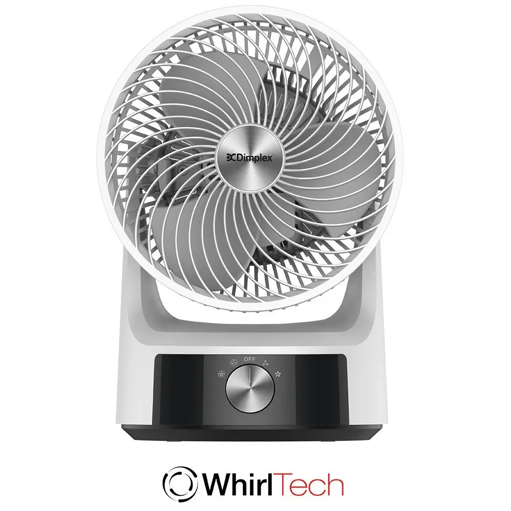 Dimplex DCACM20 Whirl Fan Air Circulator/2 Speed/Cooling/Cooler/Oscillating WHT