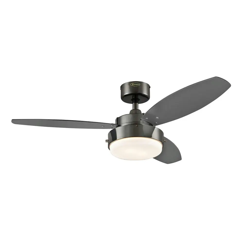 Westinghouse 107cm Alloy Ceiling Fan w/Reversible Blade/Airflow/Light Gun Metal