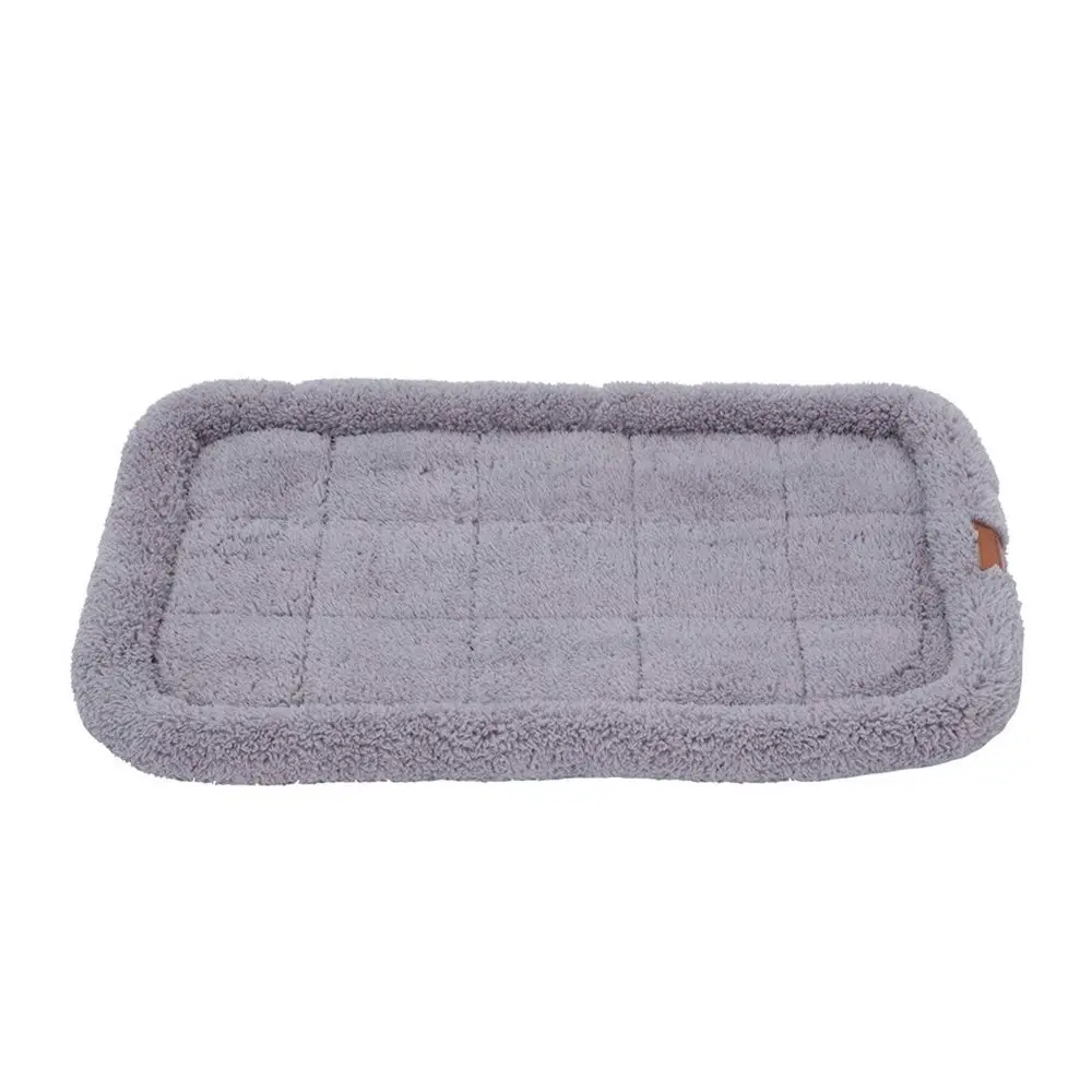 Paws & Claws Sherpa Crate/Carrier Cushion/Mattress Pet Dog 90x57cm Large Grey