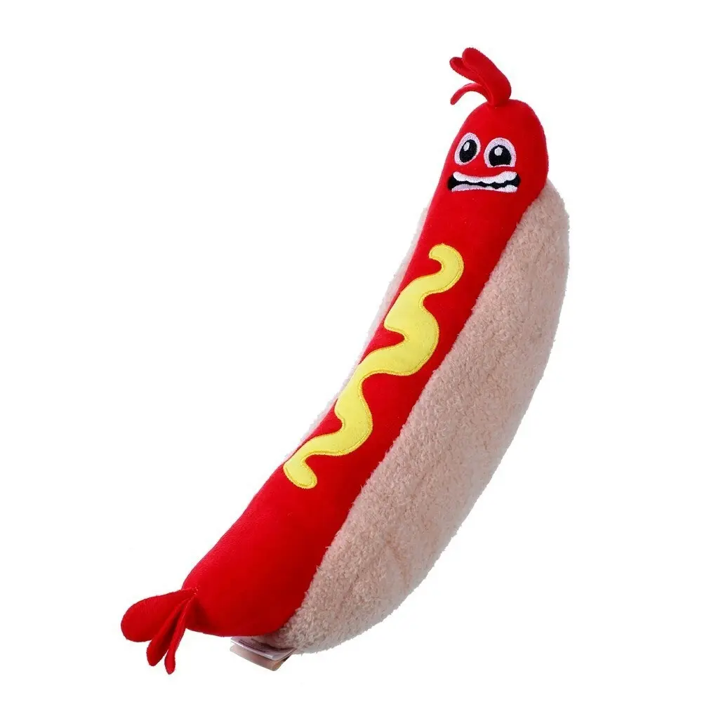 Paws And Claws 40cm Fast Food Mega Hotdog Dog/Pet/Cat Plush/Soft Toy w/ Squeaker