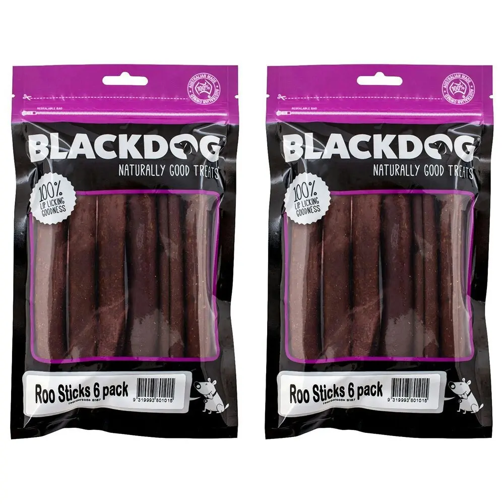 12x Blackdog Naturally Good Pet/Dog Kangaroo Sticks Healthy Treat/Reward/Food