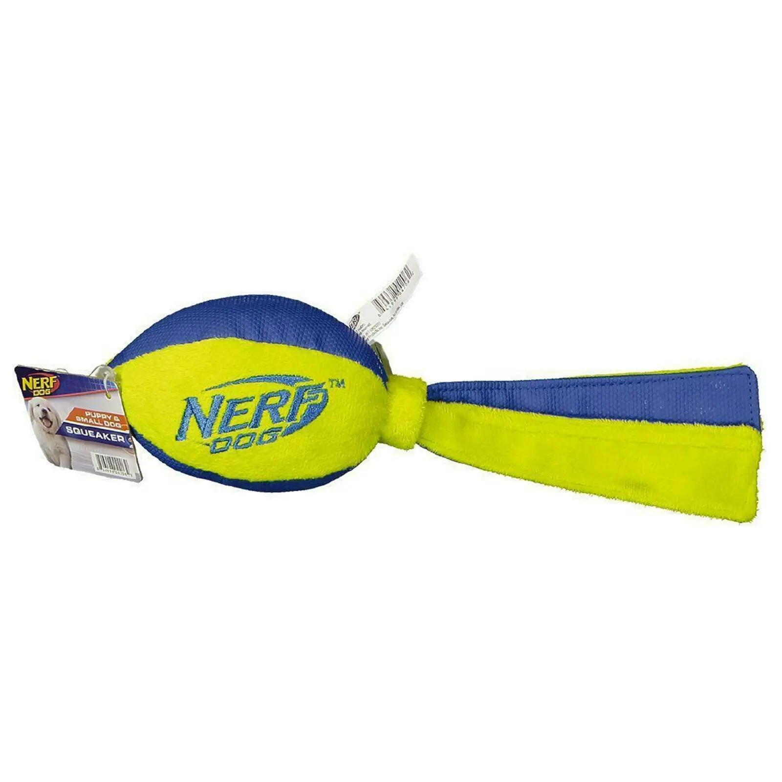 Nerf Dog 12in Trackshot Football w/Tails Flyer Plush Tug Pet Toy Water-Resistant