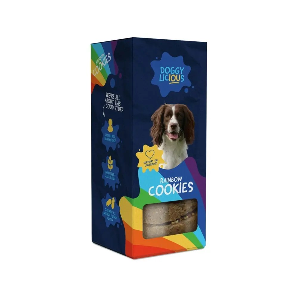 Doggylicious Rainbow Cookies Dog/Pets Treats/Food/Snack 180g Gluten/Grain Free