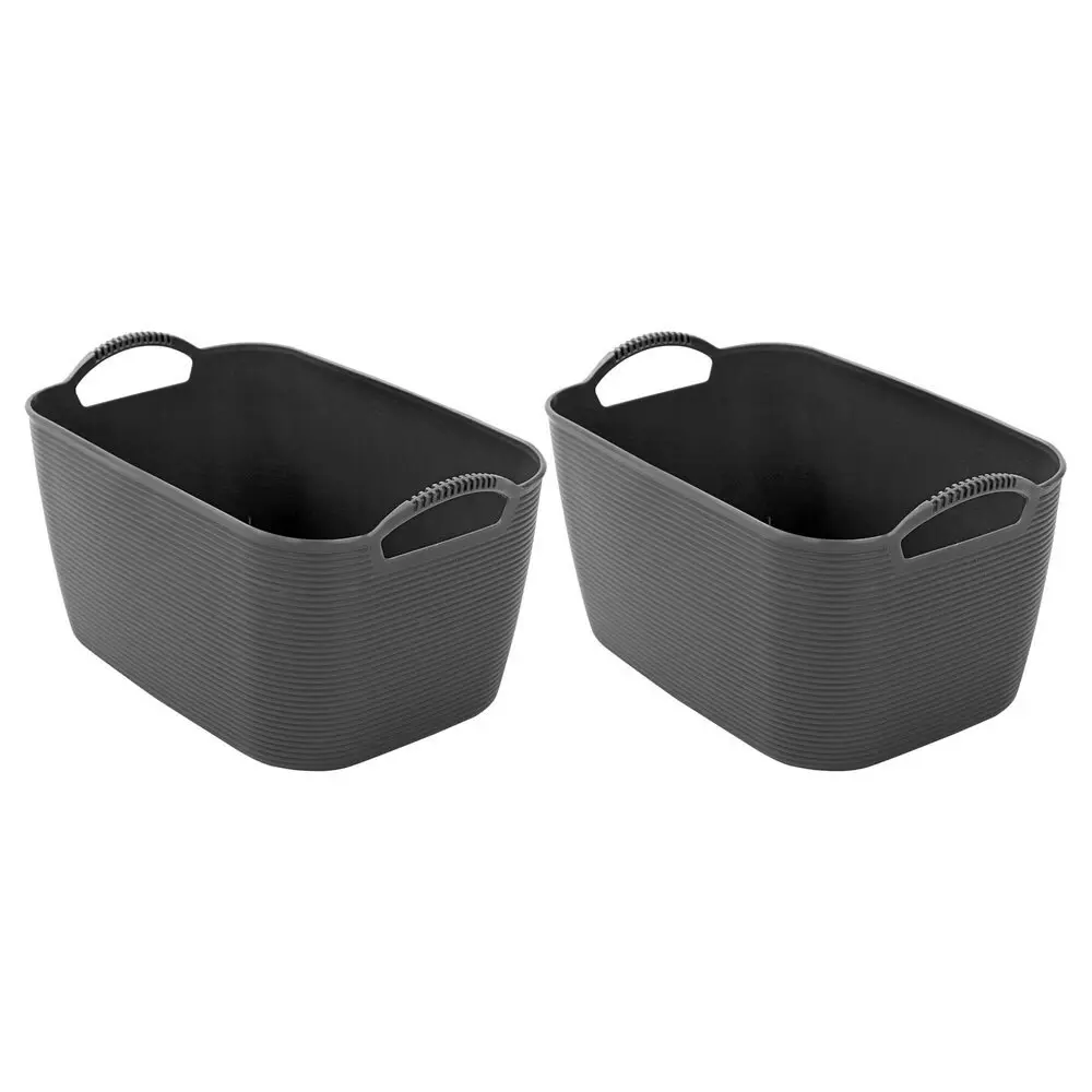 4x Boxsweden 30.5cm Flexible Storage Basket Container w/Carry Handles Med Asst