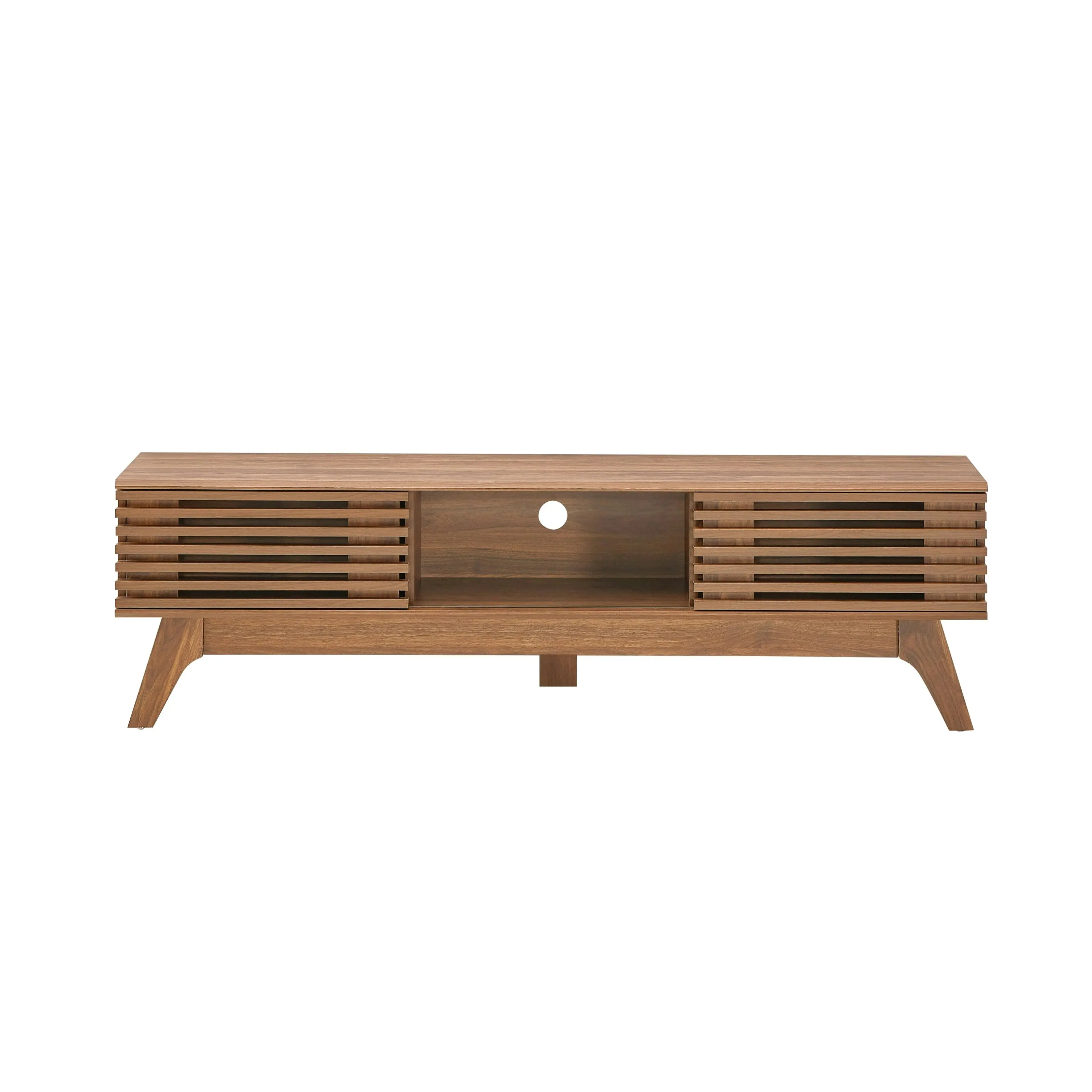 Design Square Camille Wooden Lowline Entertainment Unit TV Stand 150cm - Oak