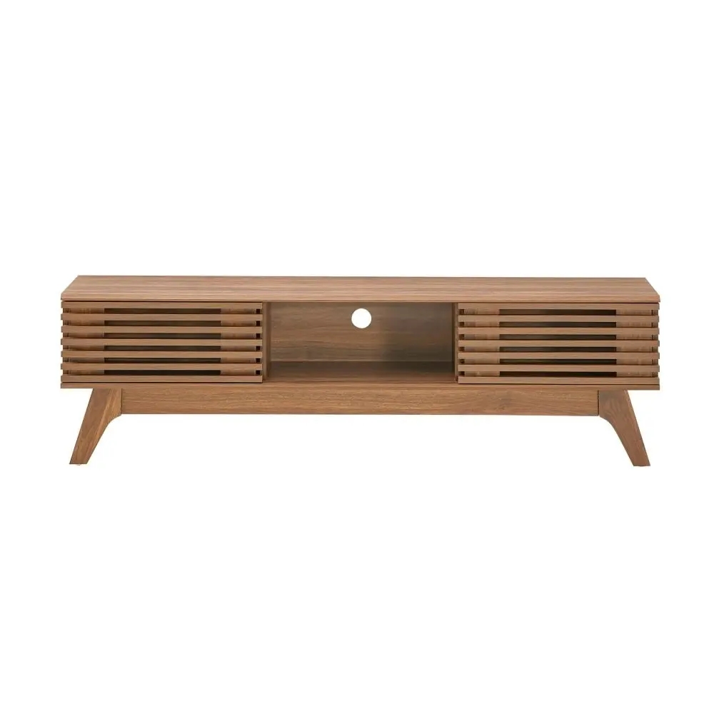 Design Square Camille Wooden Lowline Entertainment Unit TV Stand 150cm - Oak