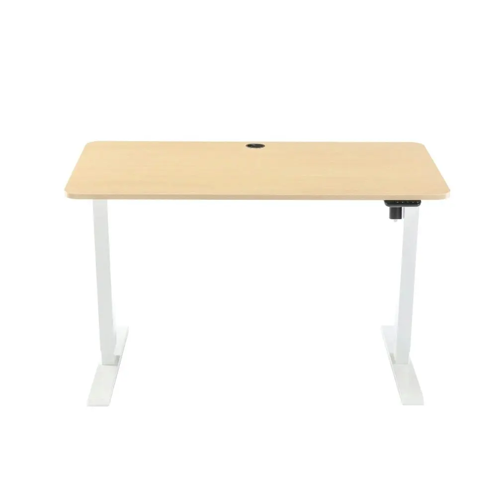 Maestro Furniture Fenge Height-Adjustable Electric Sit And Stand Office Study Comptuer Desk 120cm W/ USB Charging Port Natural