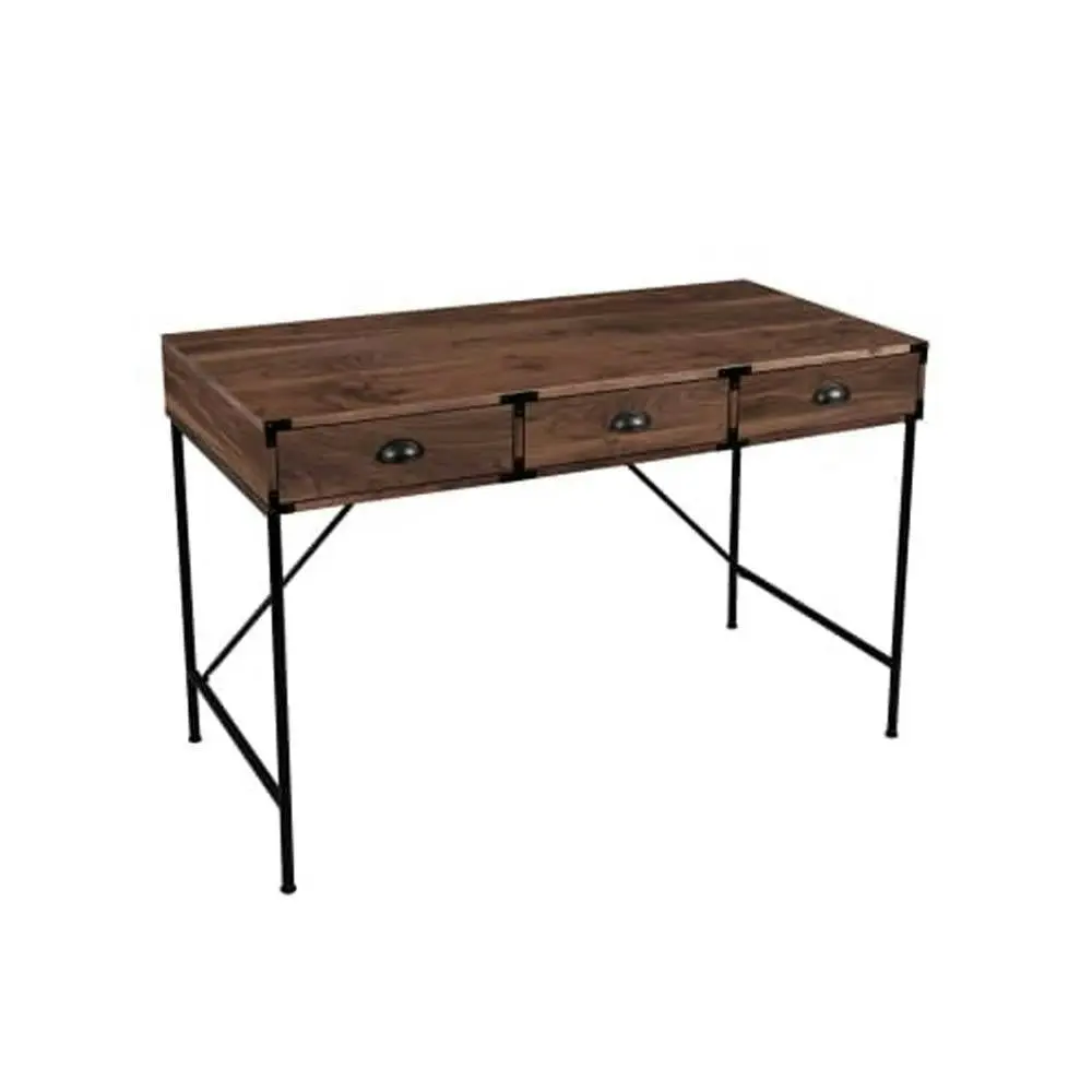 Maestro Furniture Brunei Computer Writing Office Desk Table - 120cm - Brown & Aged Black