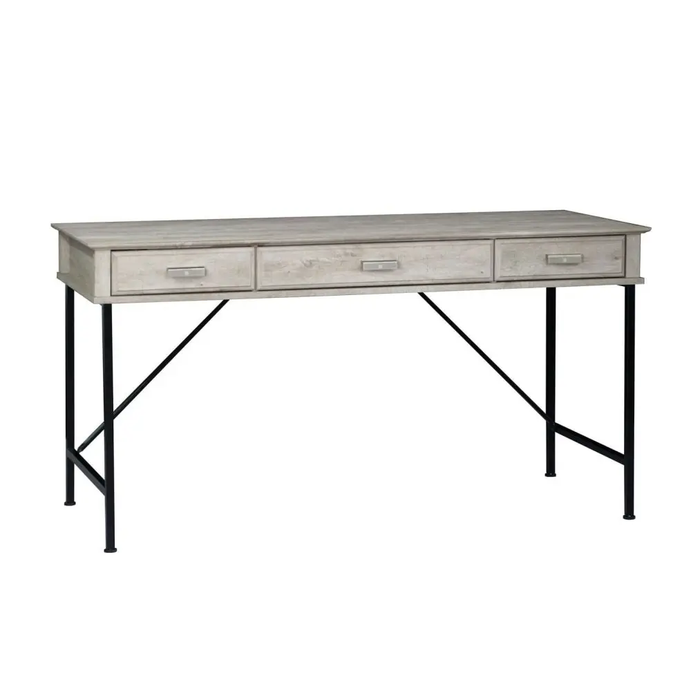 Maestro Furniture Elle 3-Drawers Office Study Writing Computer Desk - Washed Grey