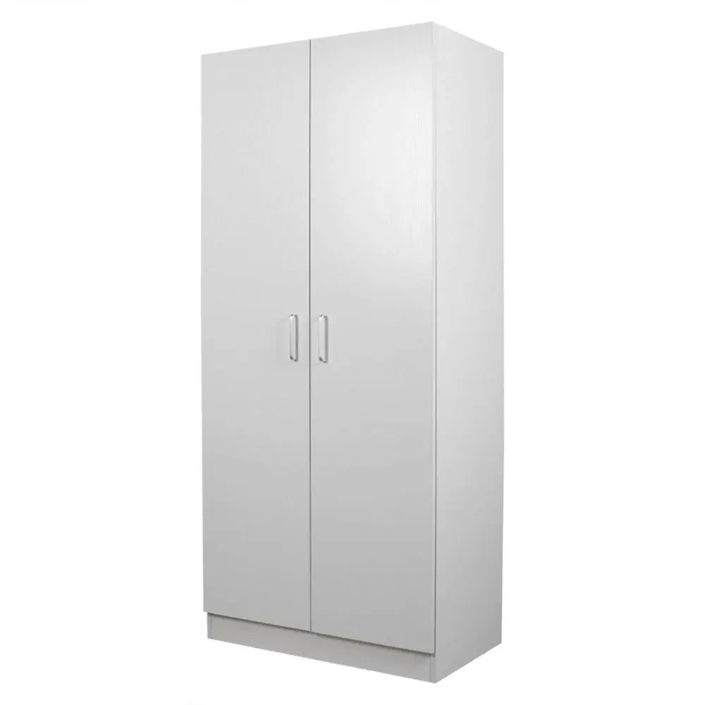 Design Square Modern 2-Door Multi-Purpose 5-Tier Cupboard Pantry Storage Cabinet - White