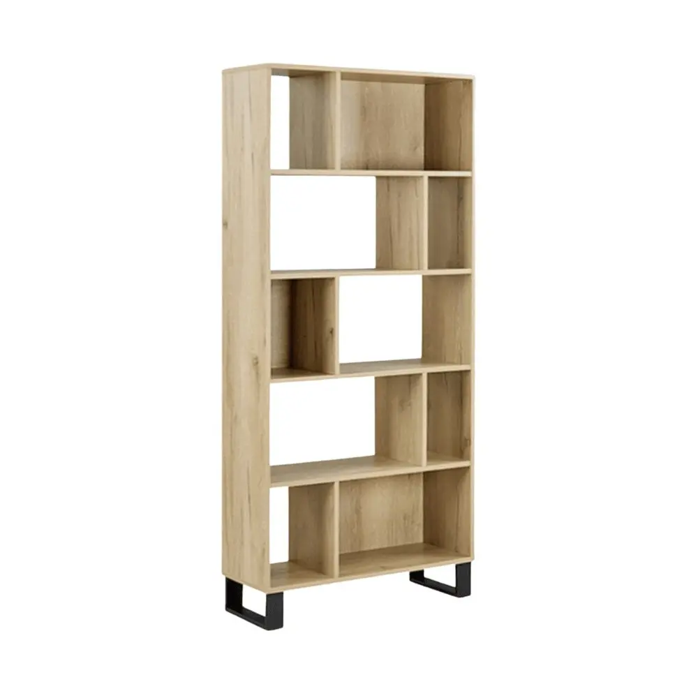 Design Square 5-Tier Bookcase Display Shelf Cabinet - Natural