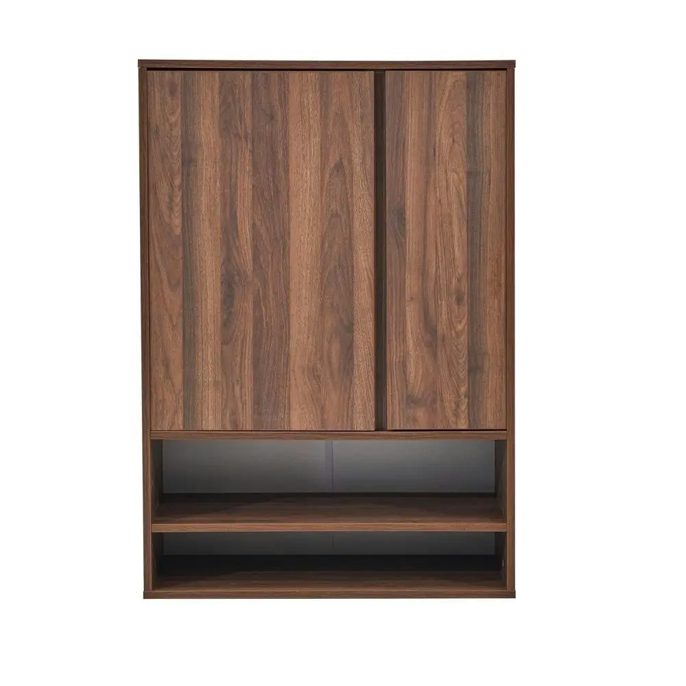 Design Square Modern Shoe Rack Storage Cabinet Brown