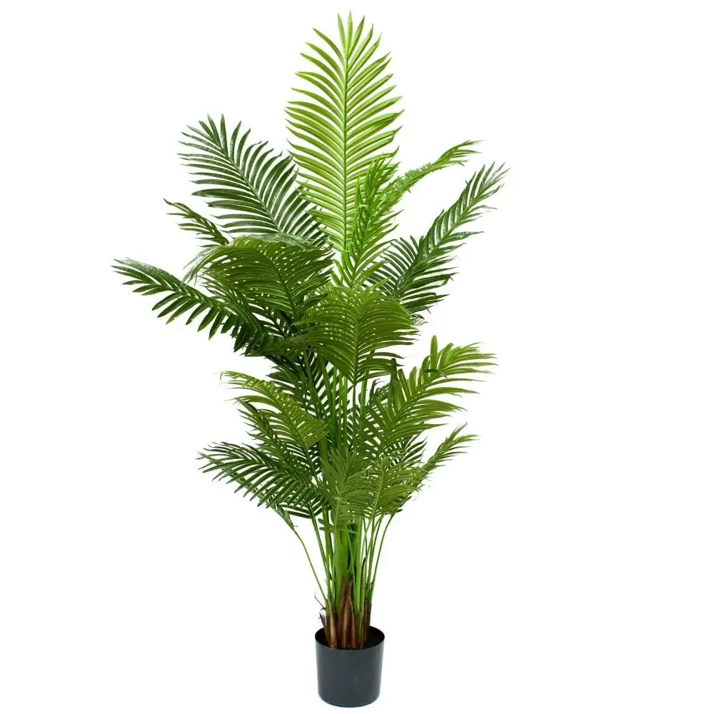 Glamorous Fusion Bright Green Areca Palm Tree Artificial Fake Plant Decorative 183cm In Pot - Green