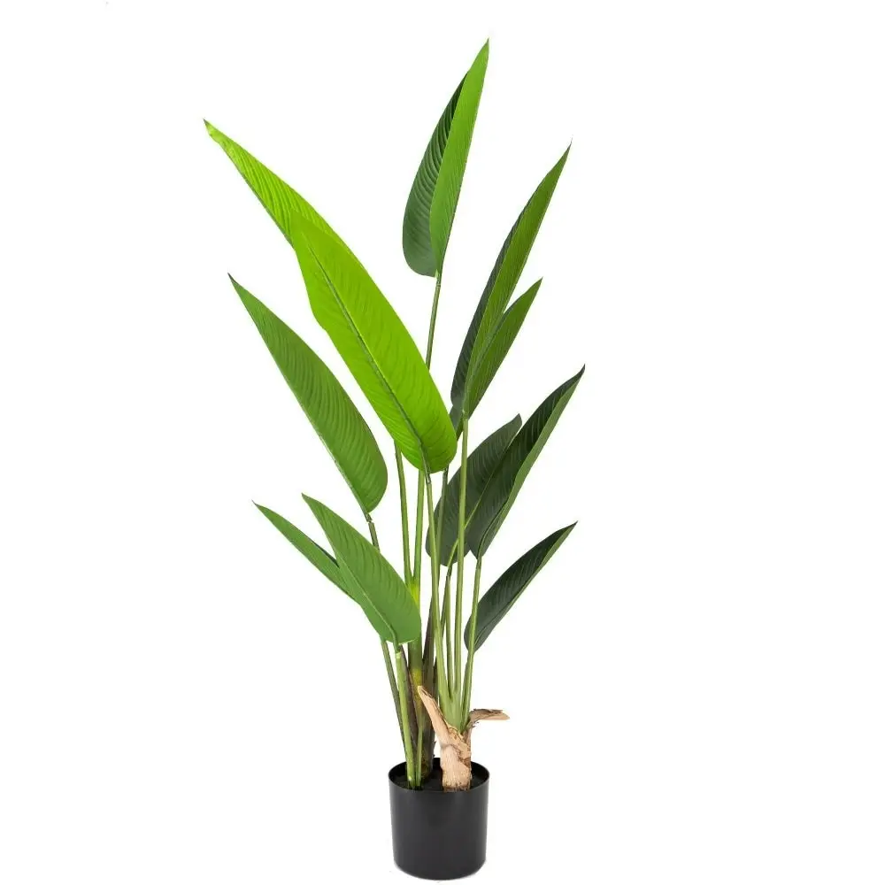 Glamorous Fusion Strelitiza Plant 11 Leaves Artificial Fake Plant Flower Decorative 152cm In Pot