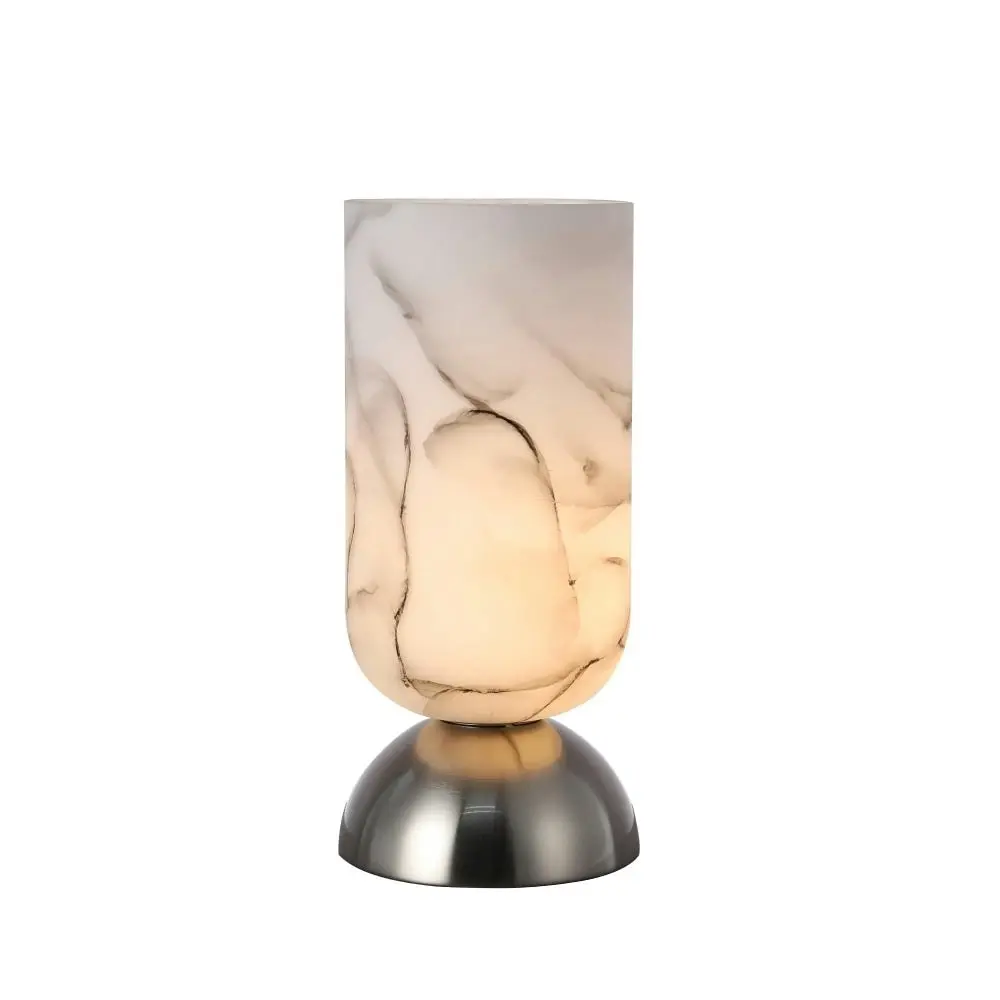 Ora Glass Shade Metal Base Touch Table Lamp Light White