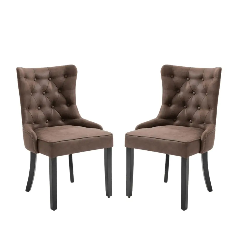 HomeStar Set Of 2 Atlas Fabric Modern Dining Chair - Brown