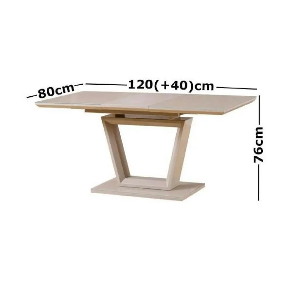 Martis Extension Rectangular Dining Table 120-160cm - Cappuccino