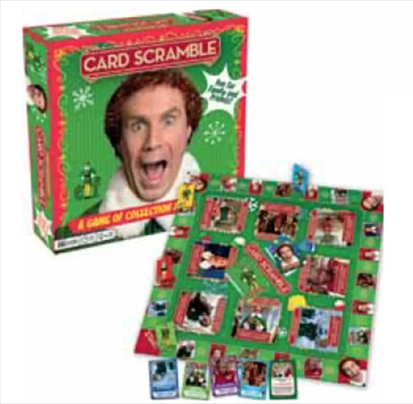 Elf Card Scramble Board Game