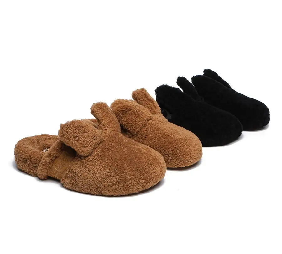 EVERAU®UGG Australian Merino wool Fluffy Bunny UGG Slipper