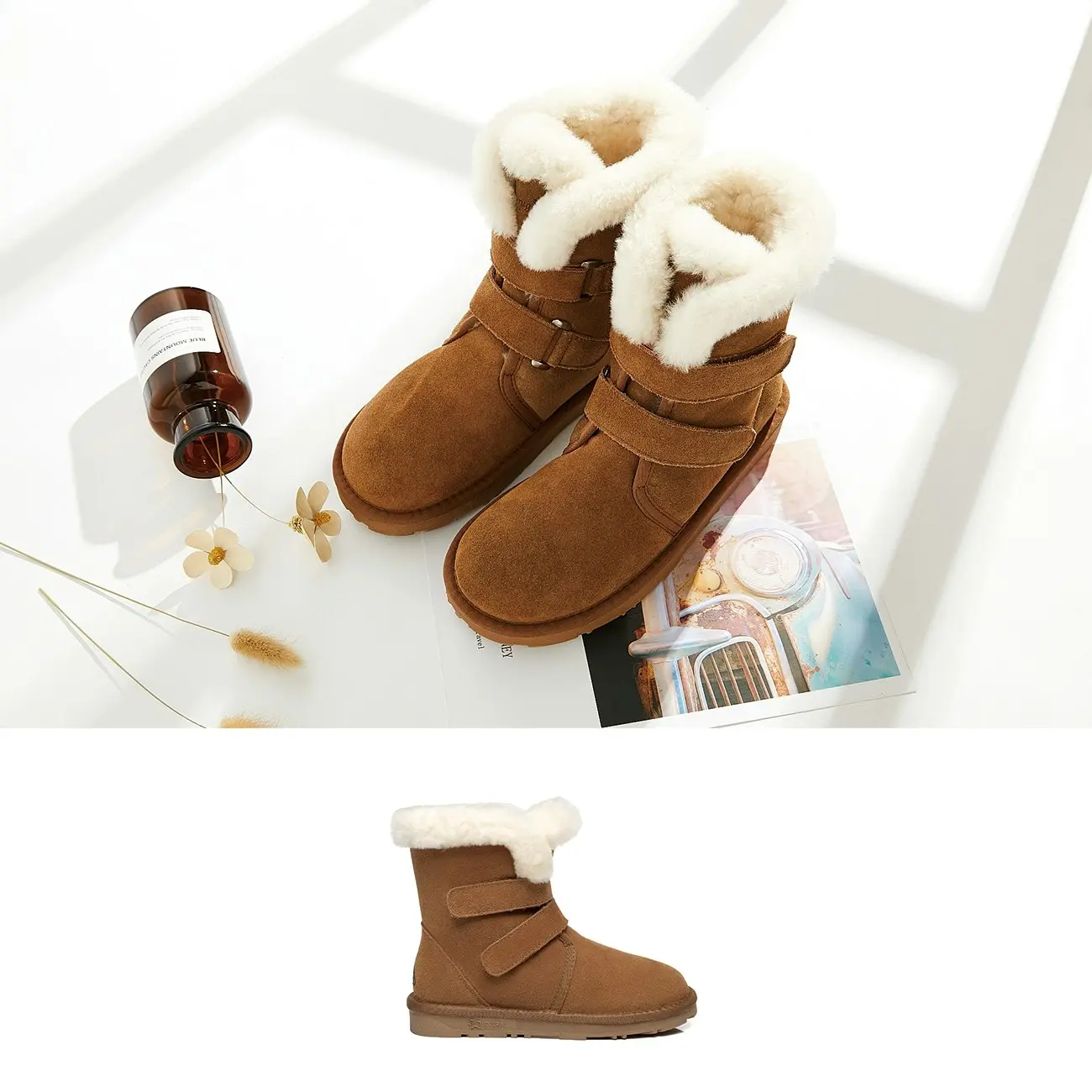 EVERAU®UGG Sheepskin Wool Silky Sheepskin Combines Nordic Boots