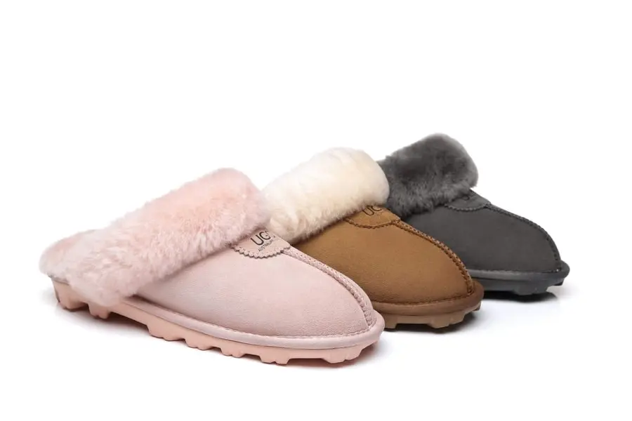 UGG Australia Shepherd Waffle Unisex Slippers Scuff Double Face Sheepskin