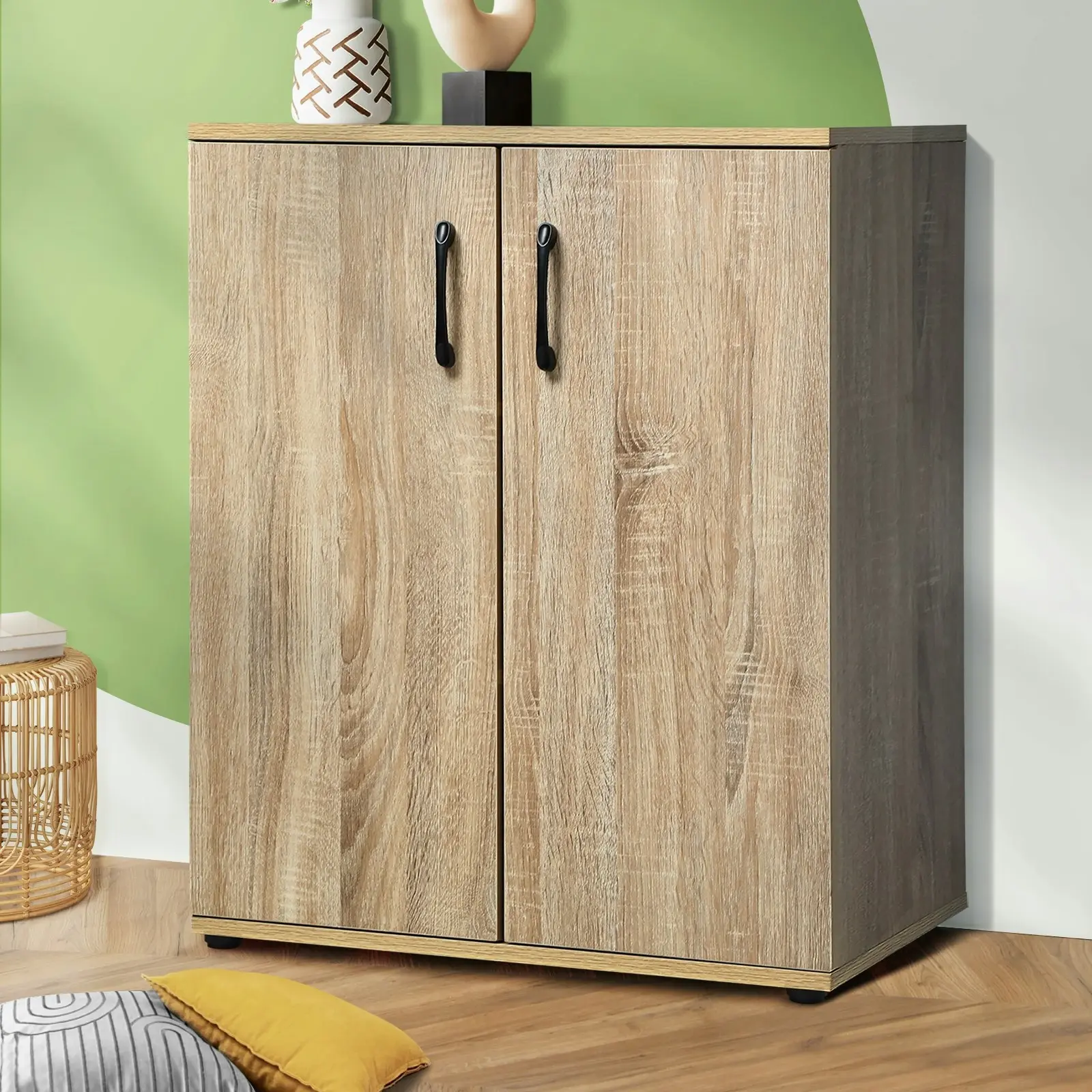 Oikiture Bathroom Storage Cabinet Sideboard Freestanding Cupboard Organiser