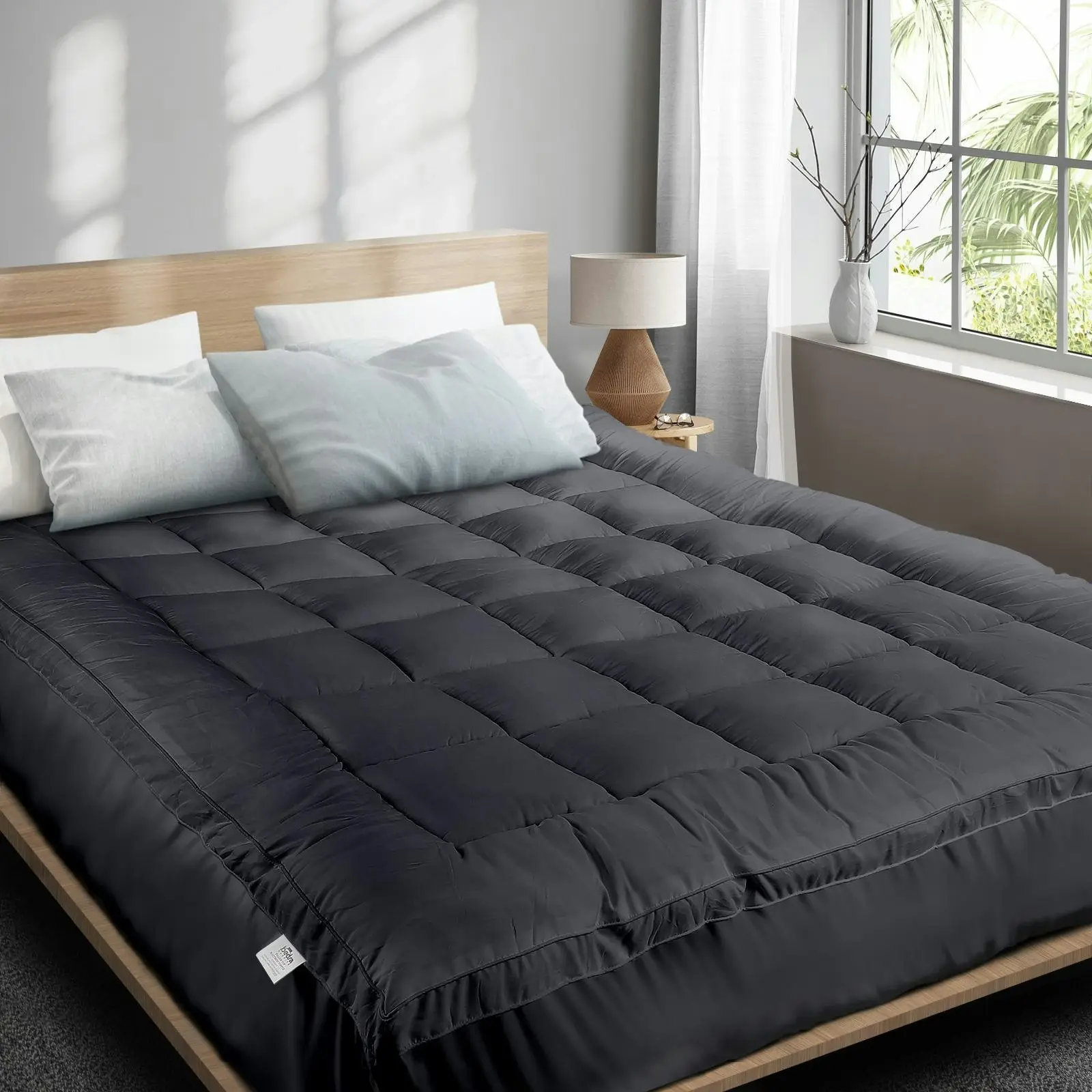 Bedra Mattress Topper King Bamboo Charcoal Pillowtop