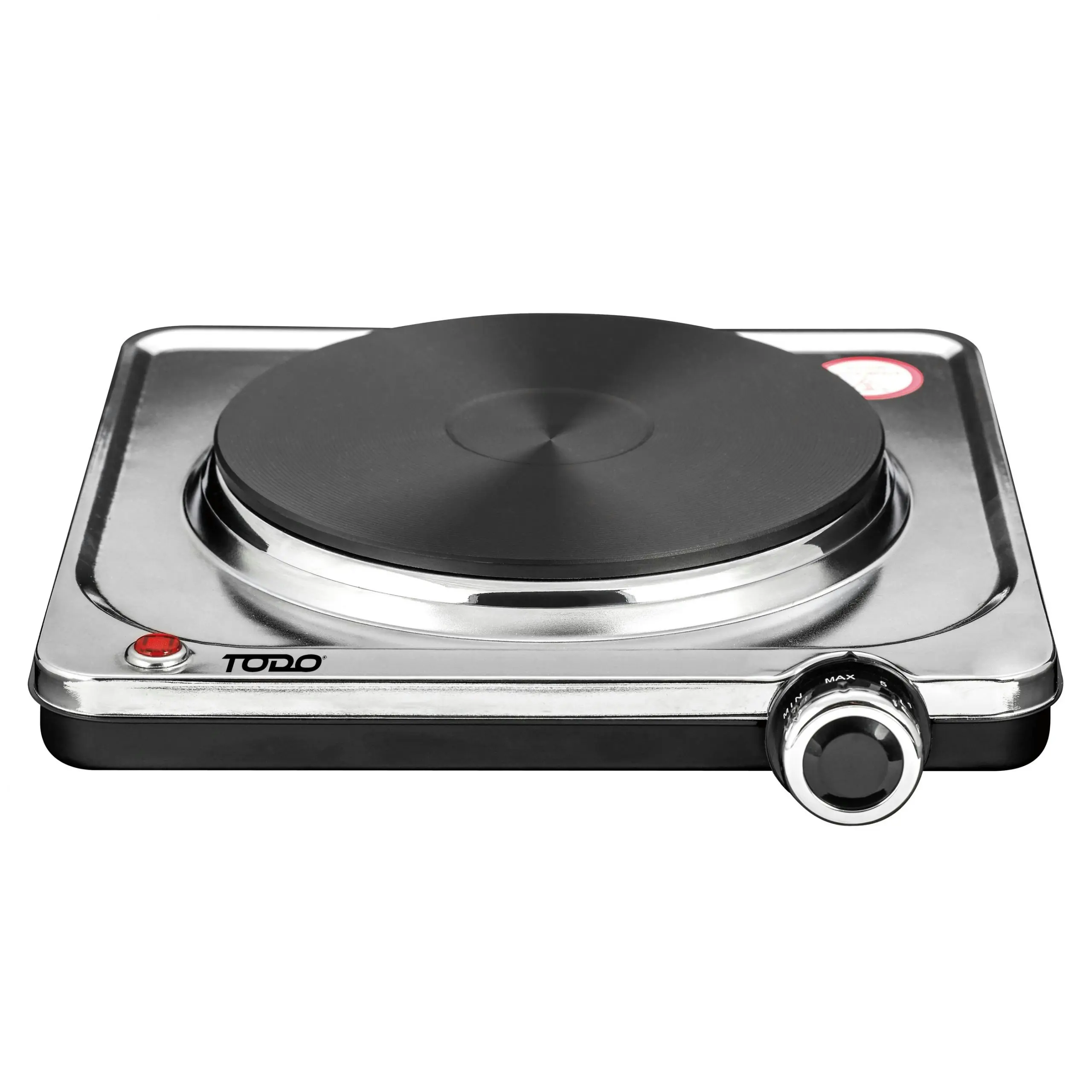 TODO 1500W Portable Hotplate Electric Cooktop Single Stainless Steel